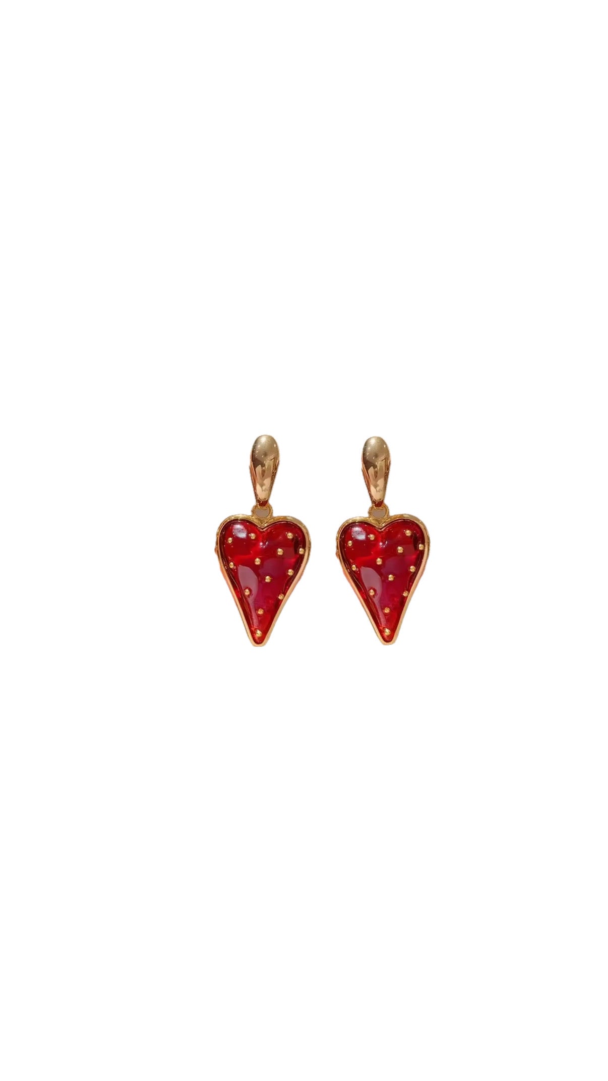 Orecchini a cuore “fragola”