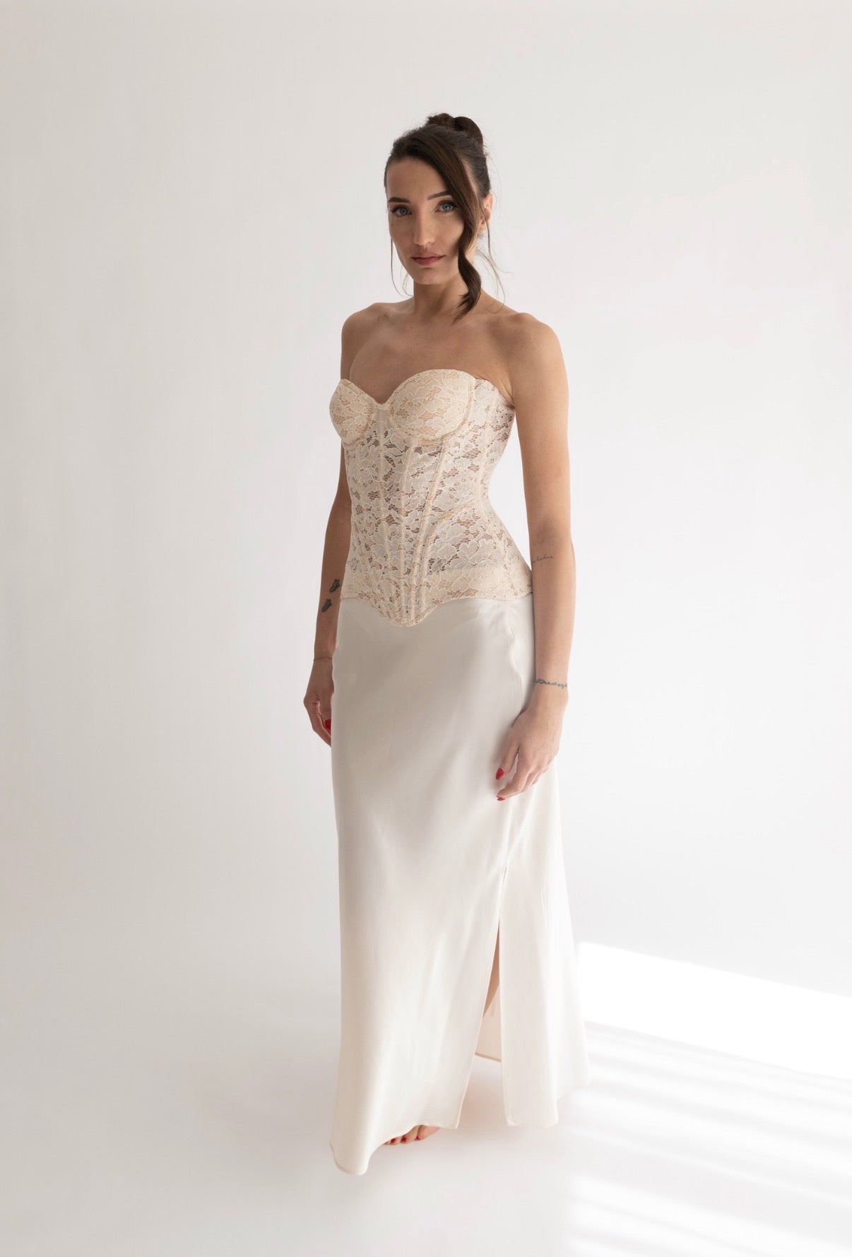 Bustier in Pizzo | Crema Perla
