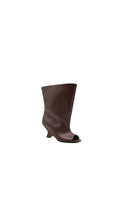 WILD mid-calf boot in dark brown leather