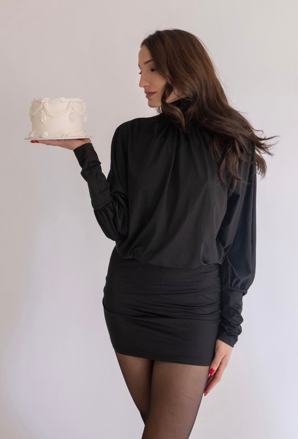 Mini Dress Scultoreo "Lola" | Nero