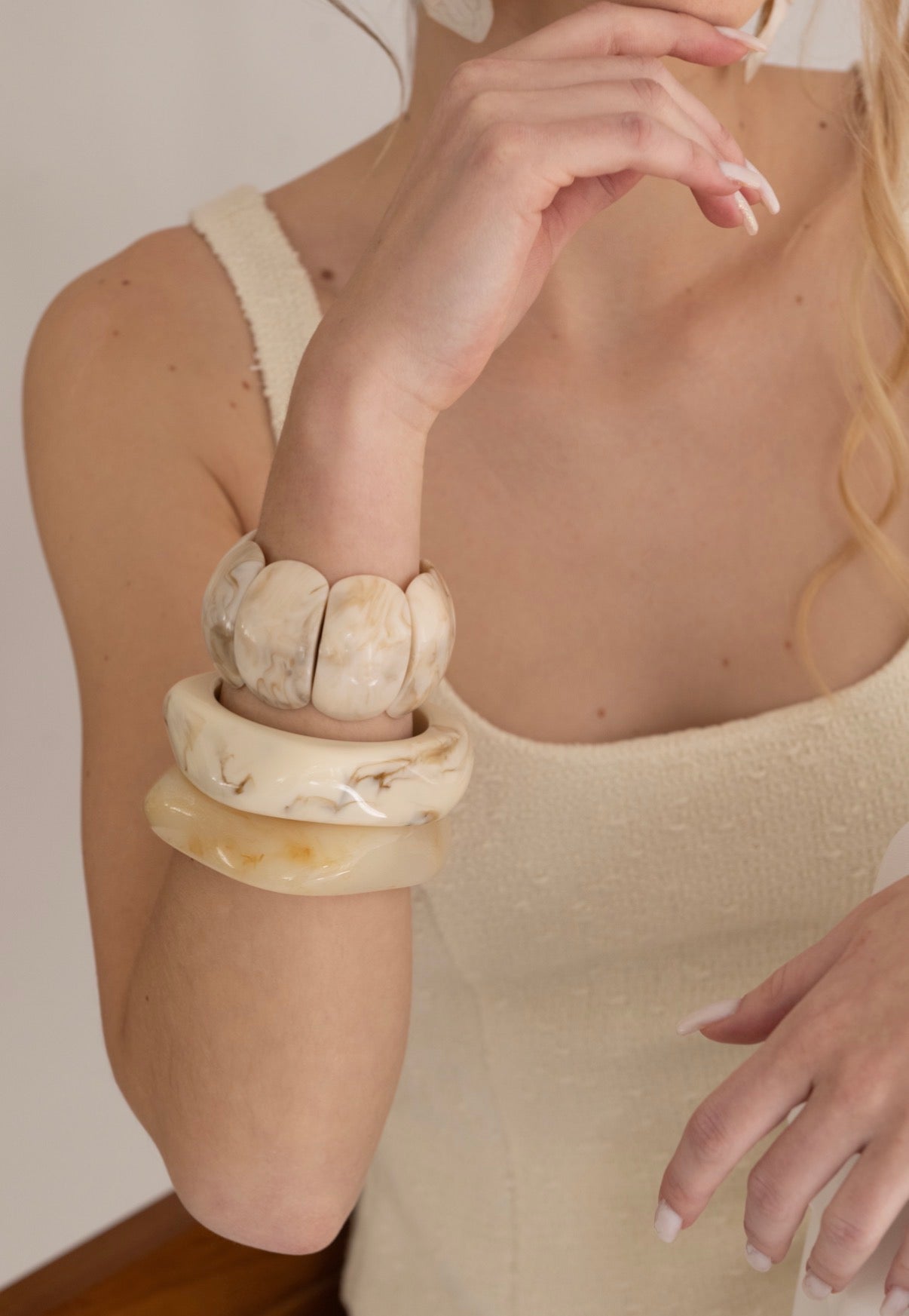 Set 3 bracciali marmo