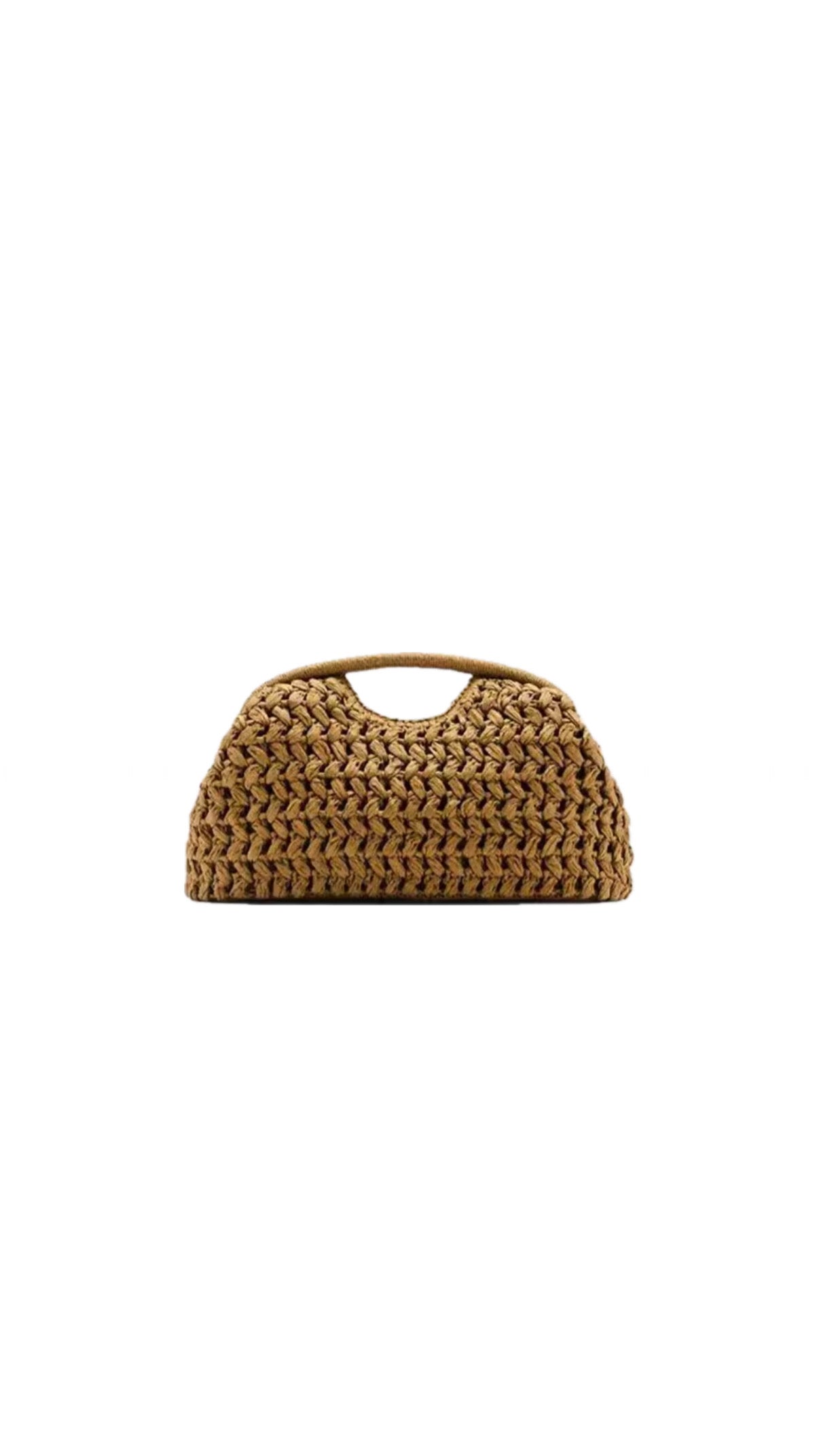 Borsa clutch ricamata giallo senape