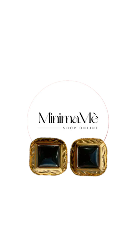 Orecchini oro e nero