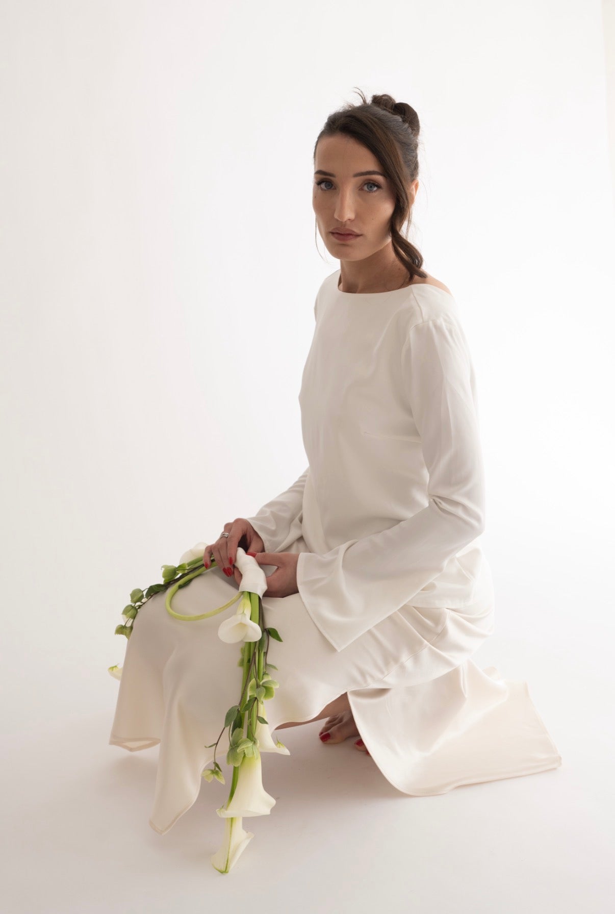 Blusa Effetto Satin con Schiena Scoperta